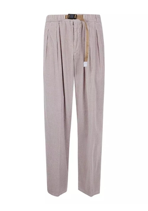 White Sand pleated corduroy trousers - Grey