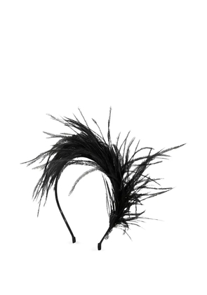 Maison Michel feather-embellished headband - Black