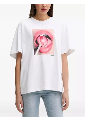Fiorucci lips lollipop print T-shirt - White