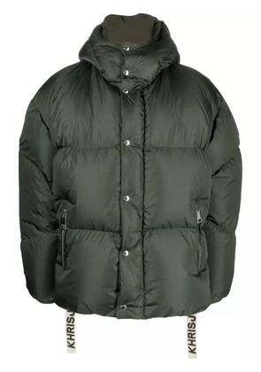 Khrisjoy padded press-stud fastenign jacket - Green