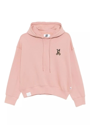 izzue logo-embroidered hoodie - Pink