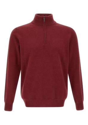 Kangra half-zip high-neck sweater - Red