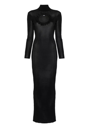 Self-Portrait cut out-detail knitted maxi dress - Black