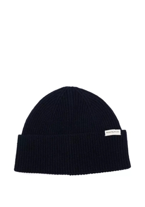 ANERKJENDT ribbed wool beanie - Blue
