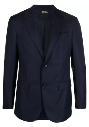 Zegna notched-lapels wool blazer - Blue