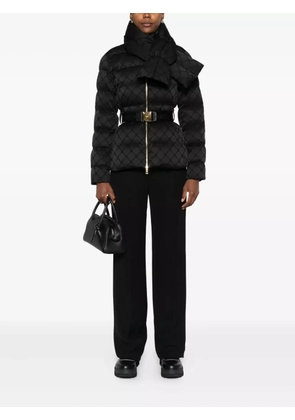 Elisabetta Franchi quilted belted jacket - Black