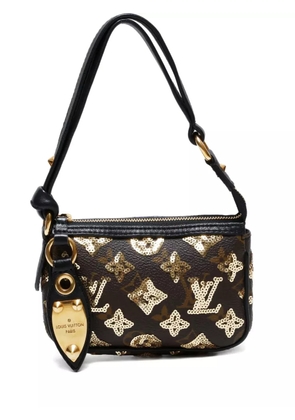 Louis Vuitton Pre-Owned 2009 Monogram Eclipse sequin-embellished pouch - Brown