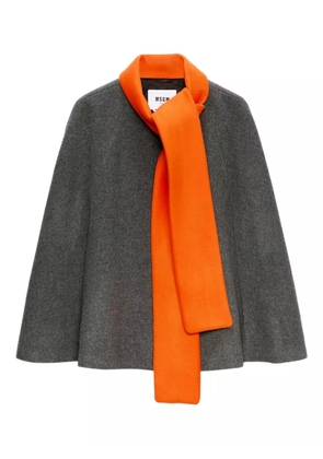MSGM attached-scarf cape - Grey