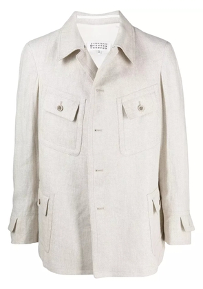 Maison Margiela single-breasted shirt jacket - Neutrals