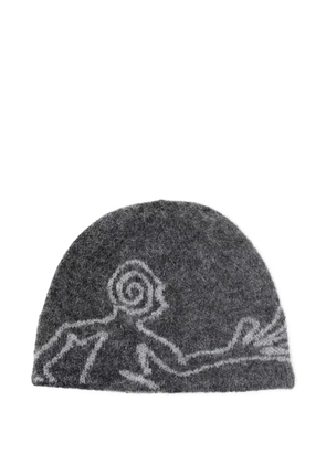 Hiking Patrol figure-motif beanie - Grey
