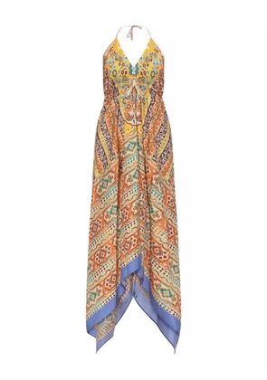 ETRO halter-neck patterned dress - Orange
