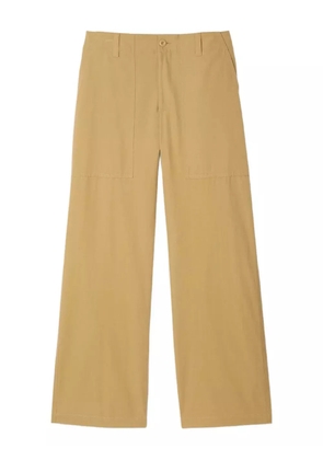 SANDRO patch-pocket cotton pants - Yellow