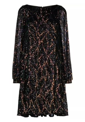 Talbot Runhof sequin-embellished long-sleeve dress - Black