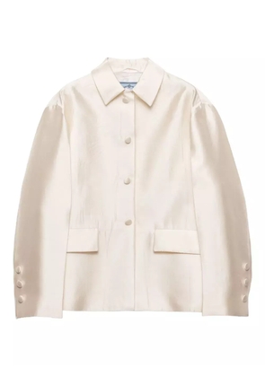 Prada three-button flap-pocket jacket - Neutrals