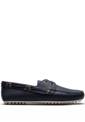 Car Shoe lace-up leather loafers - Blue
