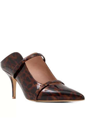 Malone Souliers 70mm Maureen leopard-print mules - Brown