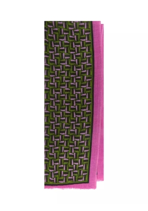 MALIPARMI geometric-pattern scarf - Green