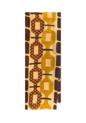 MALIPARMI geometric-patterned scarf - Yellow