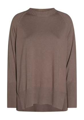 Antonelli raglan-sleeve side-slit sweater - Brown