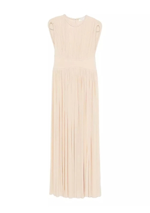 ZIMMERMANN pleated sleeveless midi dress - Neutrals