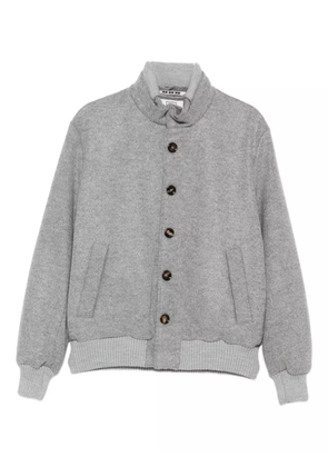 Kired cashmere single-breasted coat - Grey