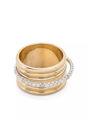 Yvonne Léon 9kt yellow and white gold Bague Semainier diamond ring