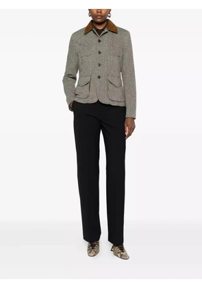 Covert straight-leg trousers - Black