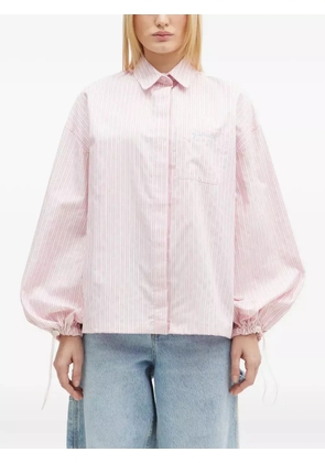 Fiorucci striped balloon-sleeve shirt - Pink