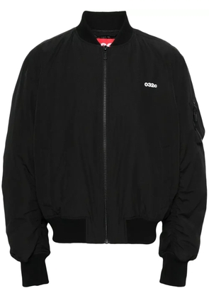 032c logo-print bomber jacket - Black