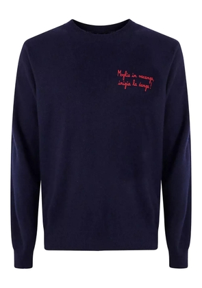 MC2 Saint Barth embroidered wool sweater - Blue