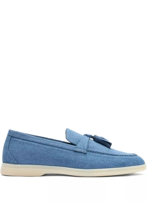 Scarosso Leandra tassel denim loafers - Blue