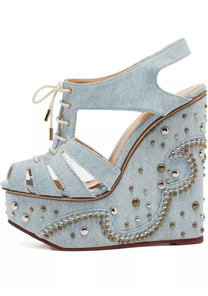 Charlotte Olympia 140mm denim heeled sandals - Blue