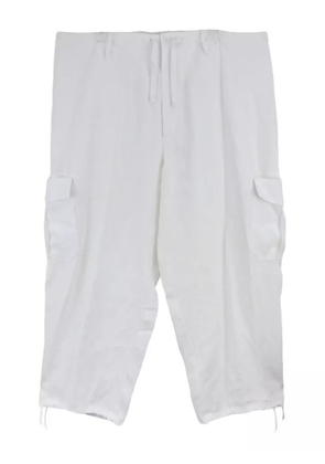 Y's drawstring cargo trousers - White