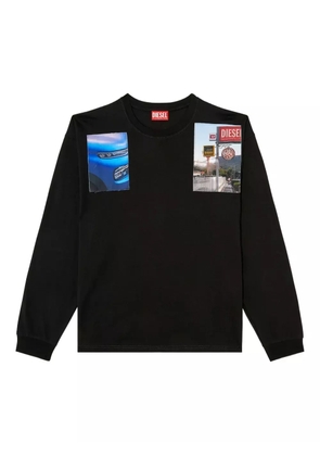 Diesel T-Boxt-LS-T5 graphic-print long-sleeve T-shirt - Black