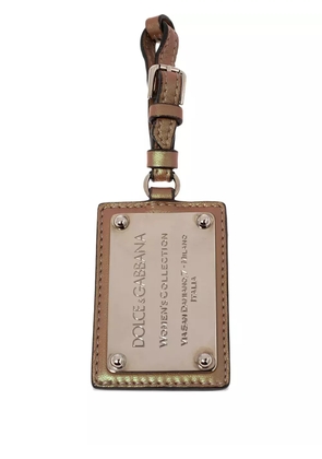 Dolce & Gabbana Pre-Owned leather luggage tag - Neutrals