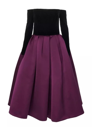 Carolina Herrera off-shoulder midi dress - Purple