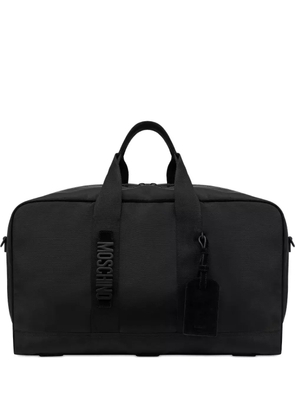 Moschino logo-plaque holdall - Black