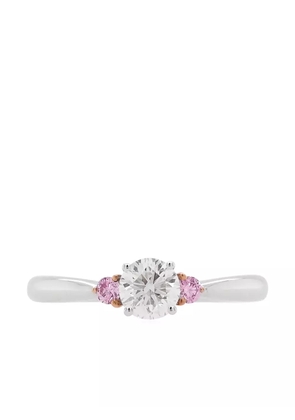 HYT Jewelry 18K white gold diamond engagement ring - Silver