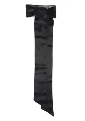 Maison Close lace-trimed ribbon - Black