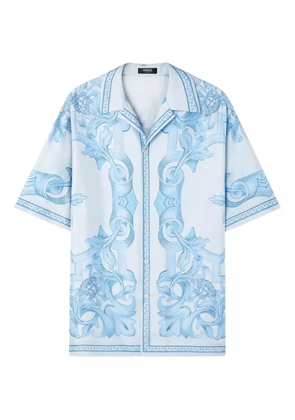 Versace Barocco-print short-sleeve shirt - Grey