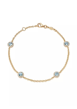 Kiki McDonough 18K yellow gold Grace topaz and diamond necklace