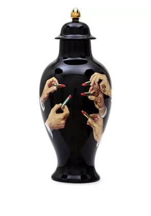 Seletti Lipsticks porcelain vase - Black
