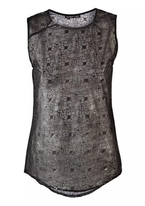 Helmut Lang Pre-Owned floral tank - Black