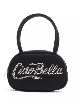 Amina Muaddi Superamini Bella embellished shoulder bag - Black