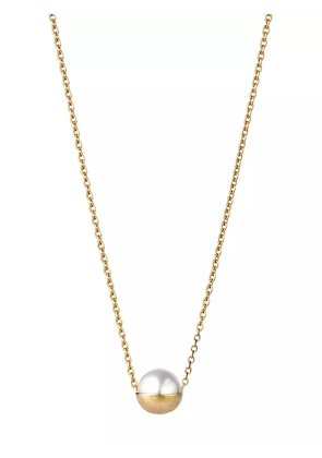 Shihara Half Pearl Necklace 0° - Metallic