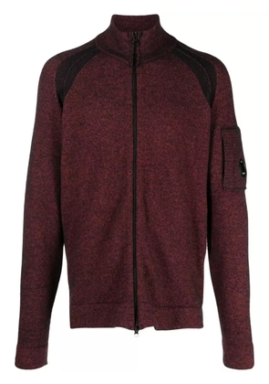 C.P. Company speckled-knit zip-up cardigan - Red