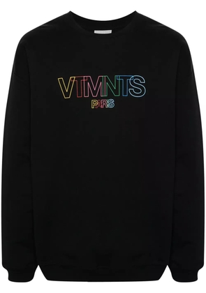 VTMNTS logo-print crew-neck sweatshirt - Black