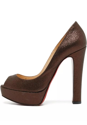 Christian Louboutin Pre-Owned 120mm leather pumps - Brown