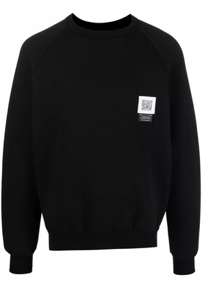 Fumito Ganryu side-zips cotton-blend sweatshirt - Black