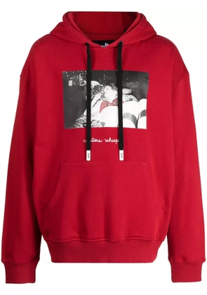 Haculla Careless Whisper cotton hoodie - Red